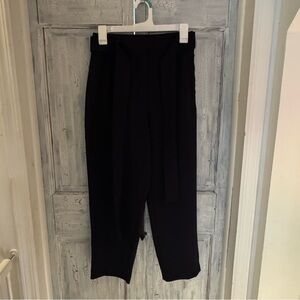 Wilfred Navy Cropped Tie Waist Pants
